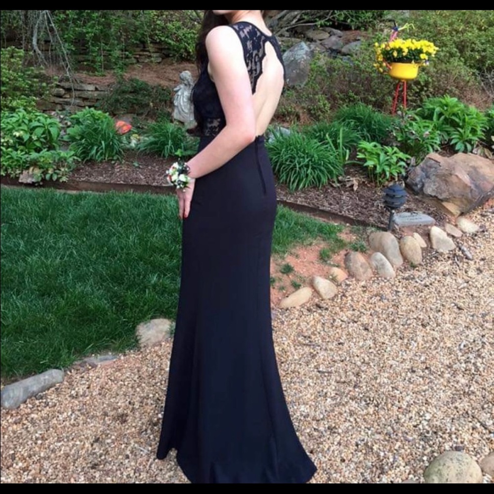Black lace dress